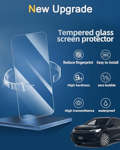 2 Pack Screen Protector for Volkswagen ID4 2025 2024 Accessories - size: for ID4 12.9" infotainment + gauge