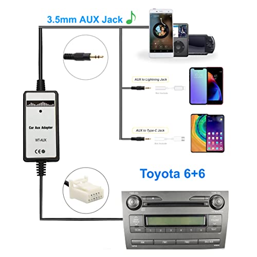 Car Audio CD to AUX Input Adapter for for Toyota OEM Radio - style: AUX