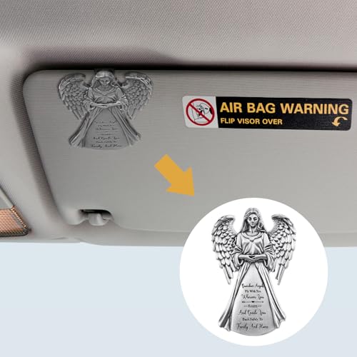 BBTO 2 Pcs Guardian Angel Visor Clips for Cars, Travel Blessing