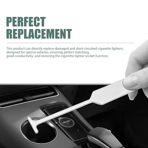 Car Cigarette Lighter Socket, Cigarette Lighter Splitter, Replacement 25776667 J42059 25774623, Compatible with GM Models (Silver)