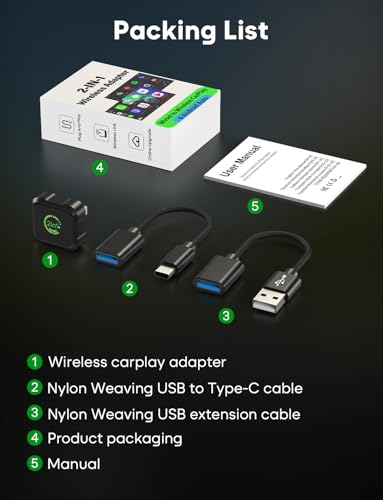 Upgraded Wireless CarPlay & Android Auto Adapter