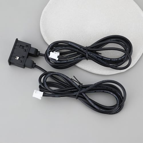 ECSiNG Car Dash Mount Dual USB Type-C Socket Extension Panel Cable 145cm 4 Pin 6 Pin Compatible with Android Navigation