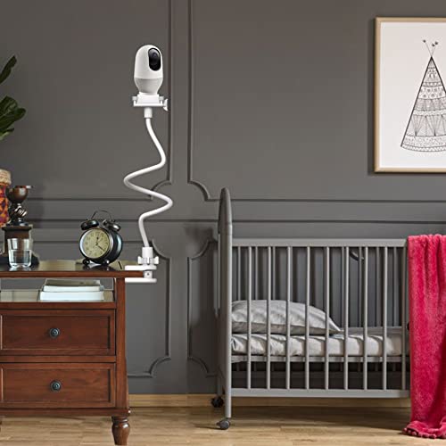 Baby Camera Monitor Mount Flexible Holder Stand Compatible with Momcozy,HelloBaby HB6550/HB65/HB66/HB6560/iFamily,Blemil,GoodBaby,OKAIDI,ANMEATE, Infant Optics Cameras and with 1/4" Cameras Clip Mount - size: 1 Count (Pack of 1)