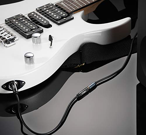 MillSO 1/4 to 3.5mm Headphone Adapter TRS 6.35mm 1/4 Male to 3.5mm 1/8 Jack - color: Piano Black, size: 1 FT