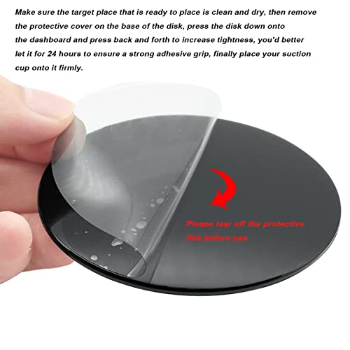 2 Pack 80mm Car Dashboard Pad Mounting Disk for Suction Cup Phone Mount, Sticky Pad for Car Dashboard, 3.15" Universal GPS Dash Mount Pad for GPS Sat Nav Dash Cam Car Phone Bracket Base - size: 80mm