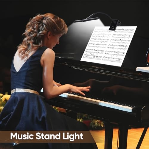Music Stand Light Clip On: Rechargeable Type-C Touch Folding Piano Lights