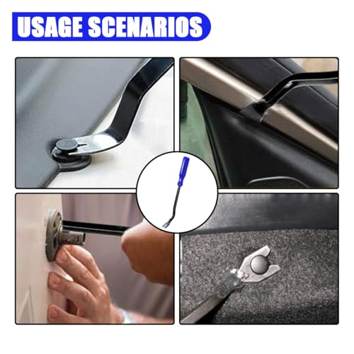 JOYCOURT 5PCS Auto Clip Pliers Set and Fastener Remover, No Scratch Automotive Door Panel Removal Tool, Car Trim Rivet Pry Tool Repair Kit for Vehicle Dash Audio Radio Installer - color: Blue