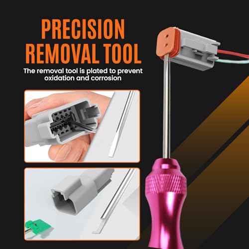 706pcs Deutsch Connector Pin Kit -Style DT Series, Waterproof DustProof Connectors with Disassembly Tool, Terminal Plug for Automotive Electrical Crimping & Ready-to-Use Harness Repairs