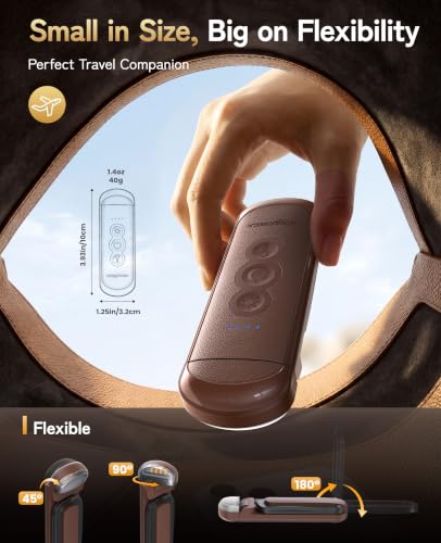 HIONXMGA Rechargeable Book Light,Clip-On Reading Light for Books in Bed - color: Brown