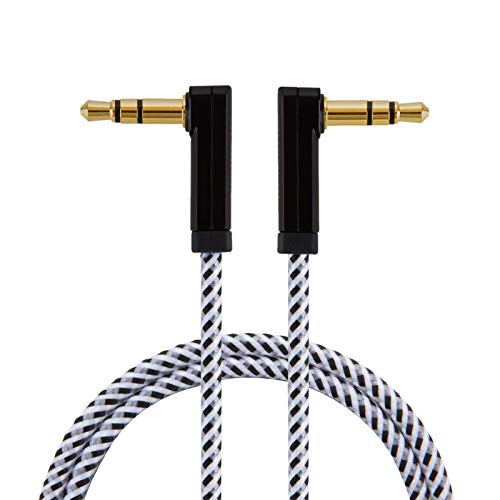 CableCreation 3.5mm Aux Cable 6FT, 90 Degree 3.5mm Auxiliary Audio Cable - size: 6 Feet