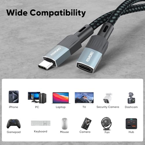 USB C Extension Cable 20 Ft, 100W/5Gbps/4K@60Hz Type C Male to USB-C Female - size: 20 Feet