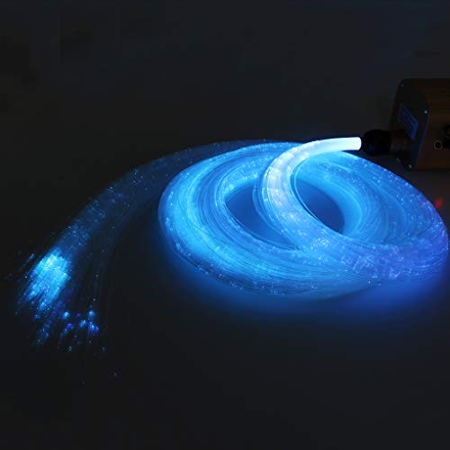 AZIMOM PMMA Plastic Flash Point Fiber Optic Strands 100PCS 0.04IN 9.8ft Side Glow Curtain Waterfall Optical Fiber Cables for LED Light Engine Driver Source Decoration - size: 100pcs*0.04in*9.8ft