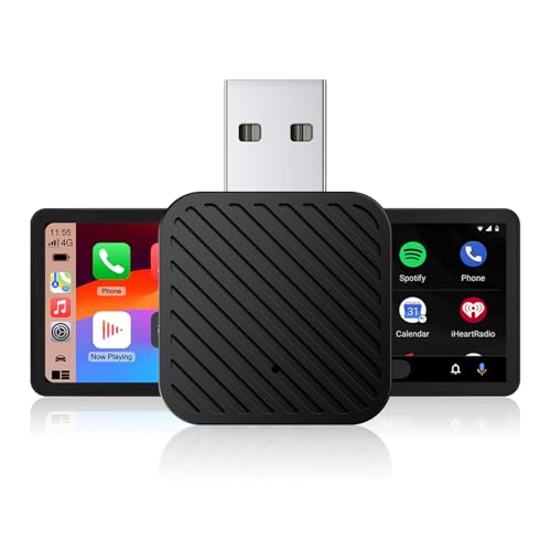 Tiny Wireless CarPlay Adapter Android Auto for iPhone & Android Plug & Play - color: Tiny USB Plug