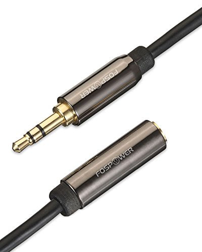 FosPower 3.5mm Male to Female Audio Extension Cable, 24K Gold Plated, 6 FT - size: 6FT