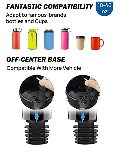 JOYTUTUS Cup Holder Phone Mount for Car, Cellphone Holder for Car, Large Car Cup Holder Adapter Long Arm with 360 Degree Rotation, Compatible with iPhone, Samsung,Black,2 Pack - color: black