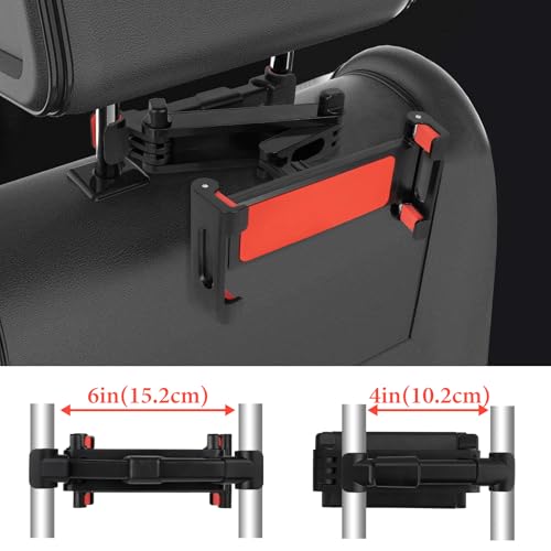 GEEKRIA Adjustable Car Headrest Mount Compatible with Nintendo Switch, Switch OLED, Switch Lite, Universal Holder for Car Backseat (Red) - color: Red