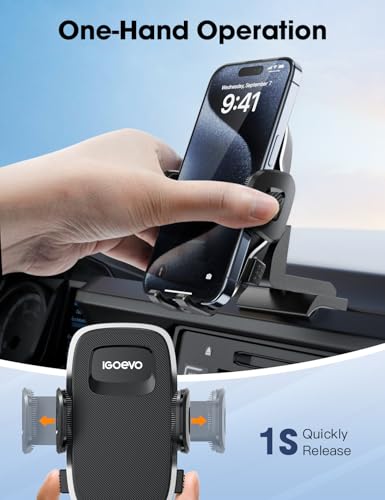Upgraded Tacoma Phone Mount for Toyota Tacoma 2016-2023, 3rd Gen Dashboard Clip Cell Phone Cradle, Adjustable Stand, Suitable for Most Smartphones - style: Clamp Mount