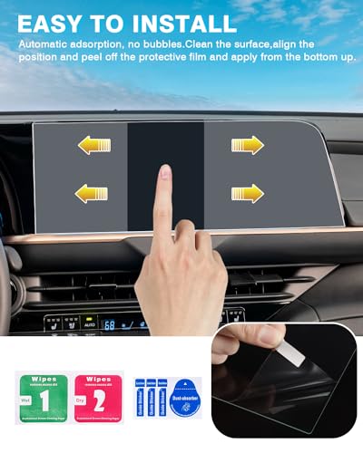 Karltys 2 Pack Screen Protector for 2023-2025 2026 Toyota Crown XLE/Limited/Platinum Accessories, 12.3-Inch Touchscreen Tempered Glass Navigation - size: 10.23" Toyota Crown 2023-2025 2026