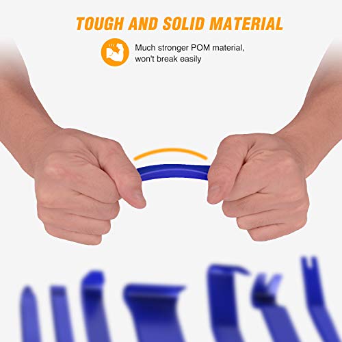 GOOACC GRC-90 Set 8PCS Auto Trim Scratch Removal Tool Car Audio Dash Panel Window Molding Fastener Remover Tool Kit-Blue - color: Blue, size: 8PCS Trim Removal
