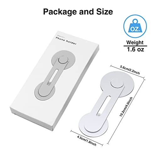 Adjustable Laptop Phone Mount, Magnetic Phone Holder - color: Silver