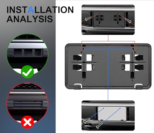 Front License Plate Frame for F150 2015-2017 Licence Plate Holder - size: For F150 2015 2016 2017