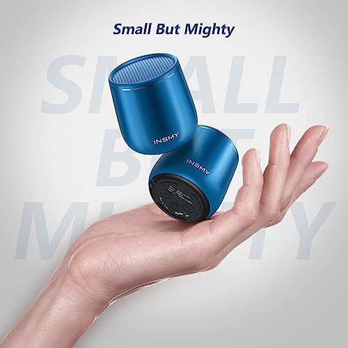 INSMY Small Bluetooth Speaker, Waterproof Mini Portable Wireless Speakers - color: Blue