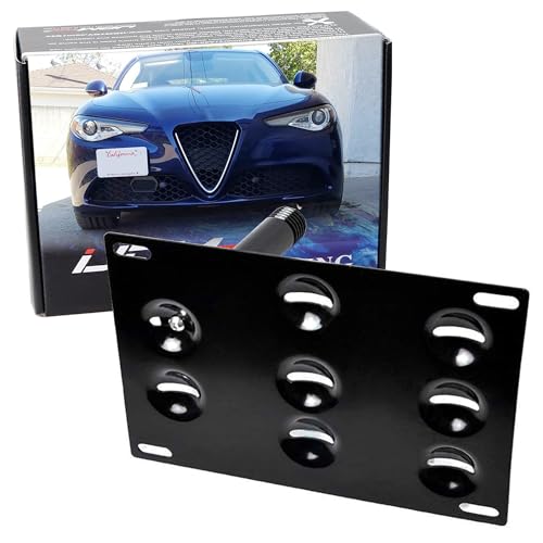 iJDMTOY Tow Hook License Plate Mounting Kit for Alfa Romeo Giulia
