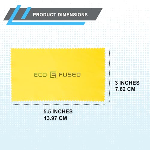 Eco-Fused 극세사 클리닝 천 - 14.9 x 7.6cm(5.5 x 3인치) 극세사 천 - 렌즈 클리닝 물티슈 18개 팩 - 안경, 안경, 카메라 렌즈 및 휴대폰용 클리닝 천 - color: 18팩 - 14 x 7.6cm(5.5 x 3인치)