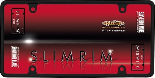 Cruiser Accessories Slim Rim License Plate Frame, Black - color: Black