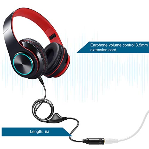 PChero 2 Packs 3.5mm Headphone Extension Cable with Volume Control, 3.3FT - size: 3.3 ft, 2 Packs