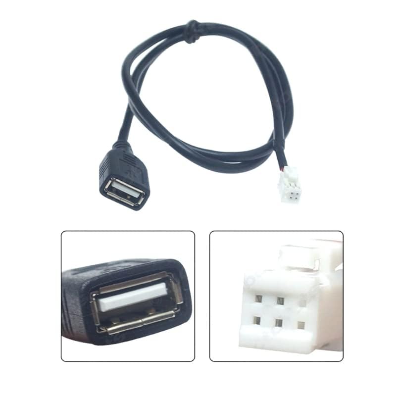 Android Car Radio Stereo 4PIN USB 6PIN USB (2 USBs Total) Harness Adapter Connector Plug Set for Aftermarket Android Radio GPS Head Unit with 16pin Power Socket - style: 2USB Ports