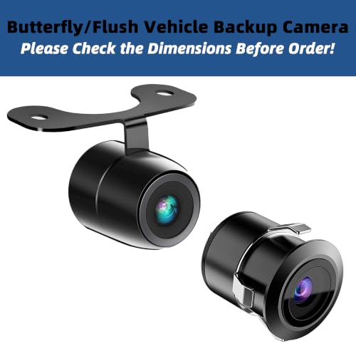 Universal Adjustable Round Car Rear Camera Mounting Bracket Kit - size: Butterfly&Flush Camera Mount
