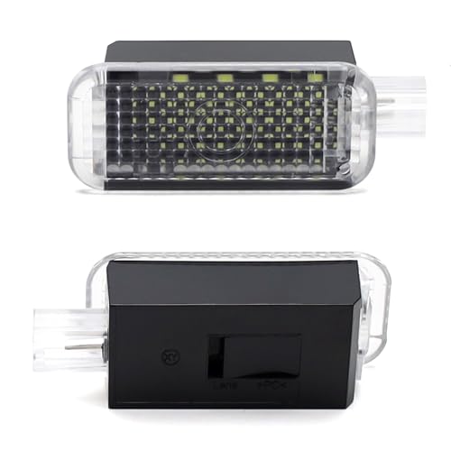 iJDMTOY Clear Lens Brilliant Red LED Footwell, Door Sill, Side/Under Door Lights, Compartment Glove Box or Trunk Cargo Lights, Compatible With Audi A1 A3 A4 A5 A6 A7 A8 Q3 Q4 Q5 Q7 Q8 - style: Red