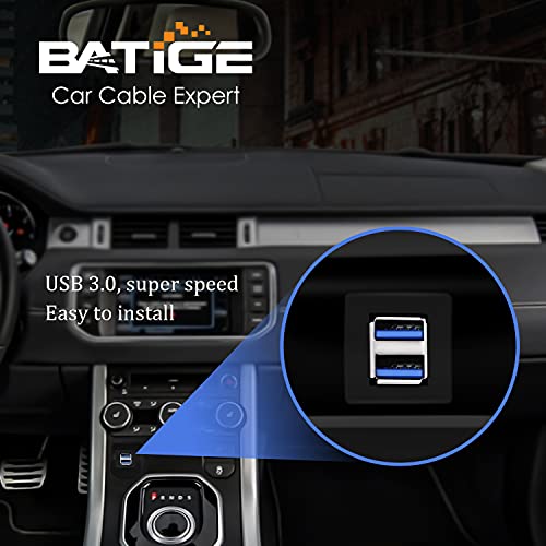 Dual Ports Square USB 3.0 Panel Flush Mount Extension Cable 3ft - size: 3ft