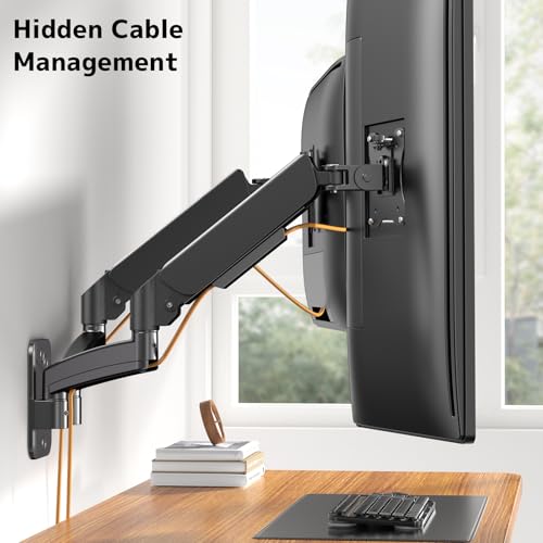 Dual Monitor Wall Mount for 17-32 inch Flat/Curved Computer Screens - size: 17 - 32 Inch, style: Dual Arms