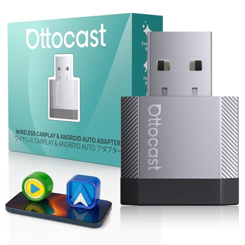 OTTOCAST Mini Nova 2-in-1 Wireless CarPlay & Android Auto AI Adapter