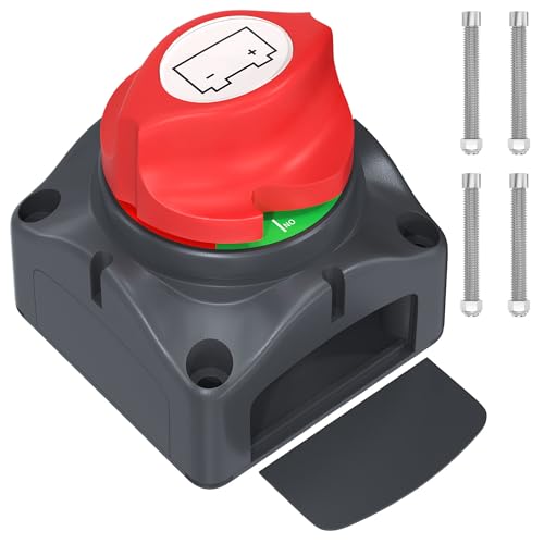 Joinfworld Battery Disconnect Switch 12V-48V Waterproof Marine Battery Cut Off Switch Master for Car Boat RV ATV UTV Vehicles - color: 275A On-Off