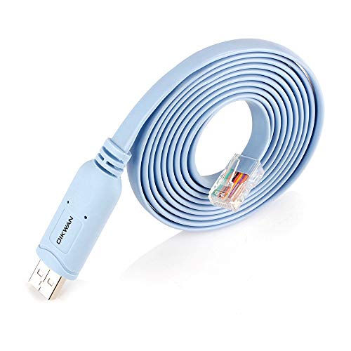 USB to RJ45 Console Cable 2pack, Essential Tool for Cisco, NETGEAR, Ubiquiti, LINKSYS, TP-Link Routers/Switches Connection, Compatible with Windows, Mac, Linux Laptops - size: 6 ft 2 Pack