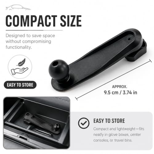 Car Phone Holder Mount, 17mm Ball Head, 360° Rotating Arm, Air Vent Support with Extension Bracket for Car Air Outlet Vent Phone Stand GPS Mount Holder Dash Camera Handle Hook Clamp