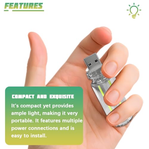 Car Retro Atmosphere Light, Mini Plug-in Touch Control USB Vehicle Glass Bottle LED Night Light, Portable Automotive Interior Ambient Lamp, Universal for Truck SUV Sedan (Green) - color: Green