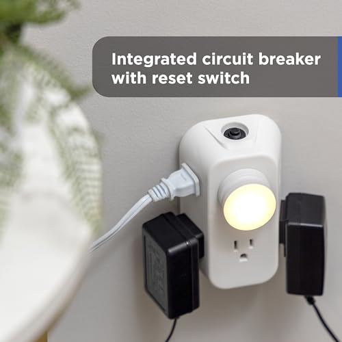 GE Outlet Extender, 6 Outlet Multi Plug Wall Power Splitter - size: 1 Pack