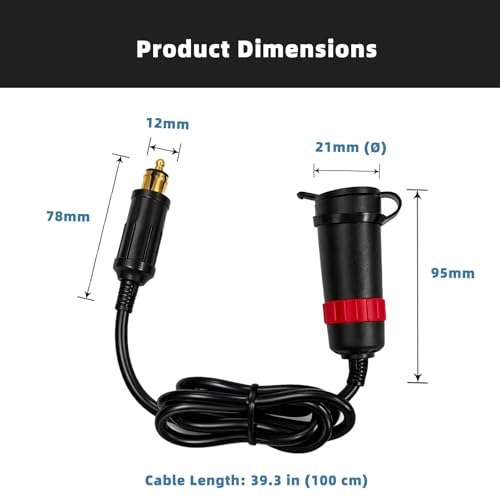 Cliff Top Hella DIN 12V/24V Cigarette Lighter Adapter Compatible with BMW - color: DIN to Cigarette Adapter Cable with Lock