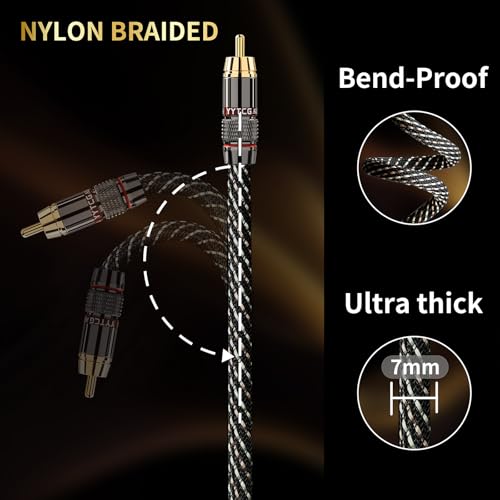 Audiophile HiFi 4.92ft RCA to XLR Cable, 2-Pack RCA Male to XLR Male - size: 4.92ft/1.5m