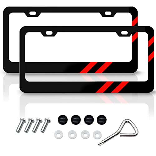 2 PCS Matte License Plate Frames fit for All Dodge - size: For Dodge