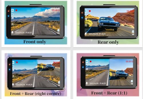 Dash Cam Front and Rear, 1080P Dash Camera for Cars with 32G Card - size: A20 Dash Cam