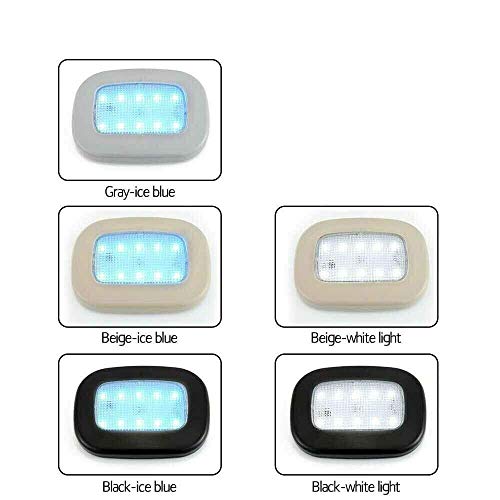 MASO Car Interior Dome Light 10LED Ceiling Roof Lamp 12V USB Rechargeable Reading Lights for Trailer/Van/Yacht/Boat/Caravan(Black+White)