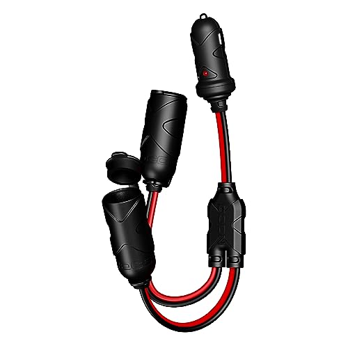 NOCO GC020 12 Volt Plug 2-Way Splitter, Red and Black - size: 12V 2-Way Splitter