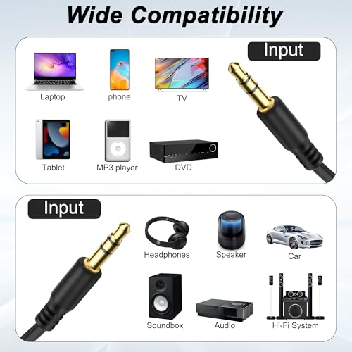 XMSJSIY 3.5mm TRS 1 to 5 Y Splitter Stereo Audio Extension Cable