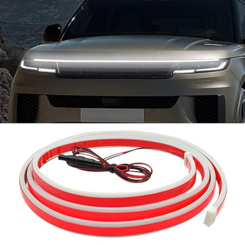 71 Inch Exterior Car LED Hood Light Strip, White - color: White