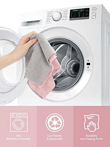 Fantasticlean Microfiber Cleaning Cloth Roll- 90 Sheets, 12" x 12" (Pink) - color: Pink, size: 90 pack